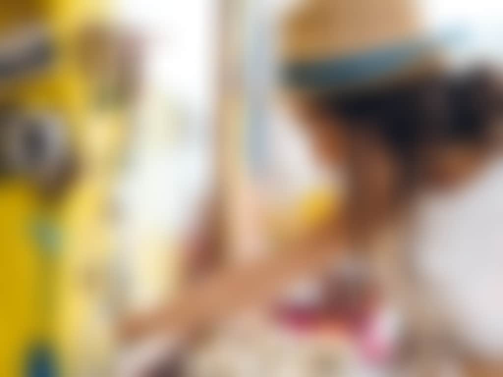 Girl browsing jewellery stall