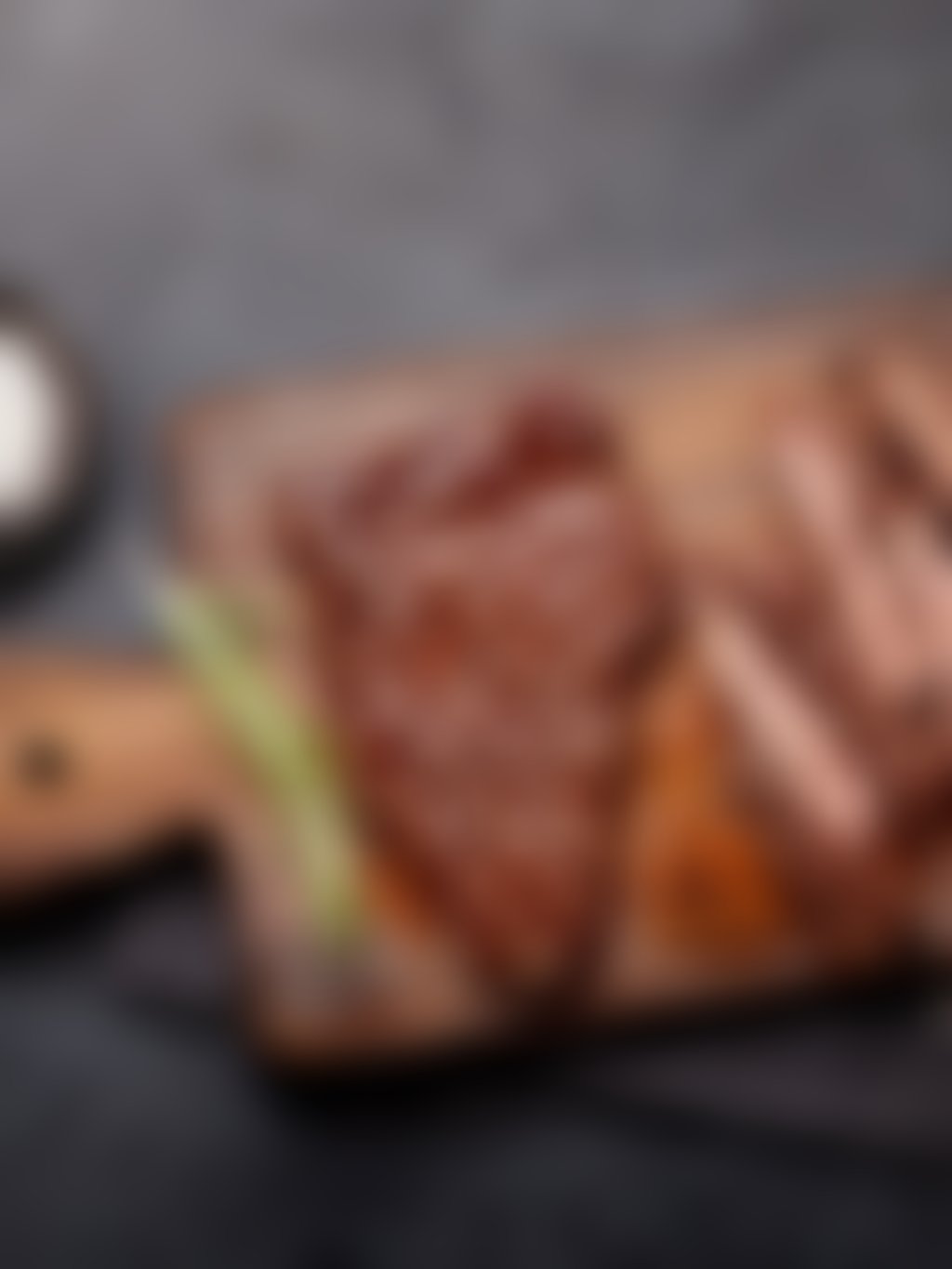 BBQ steak flat lay
