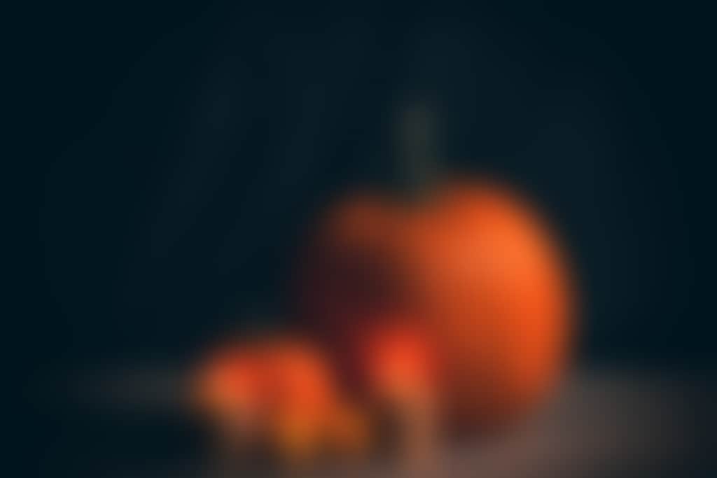 Halloween pumpkins with candles