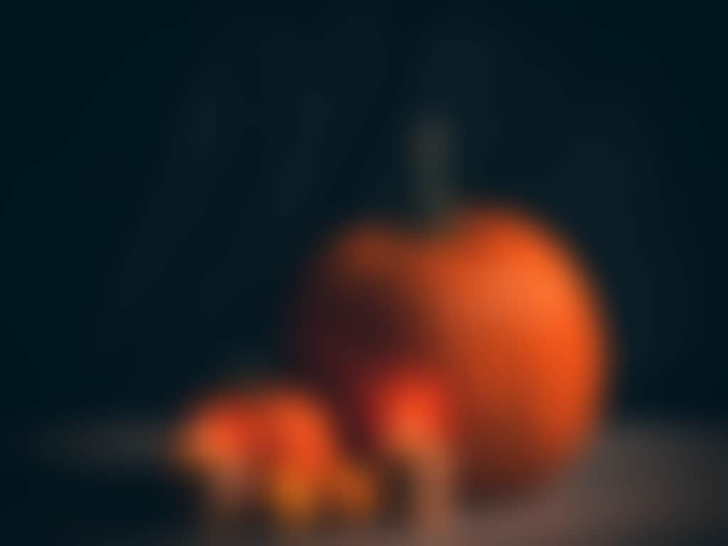 Halloween pumpkins with candles