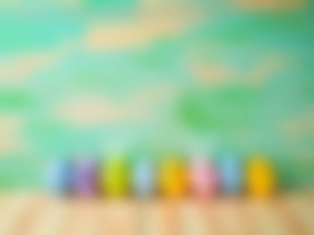 Easter eggs painted with cute animal faces