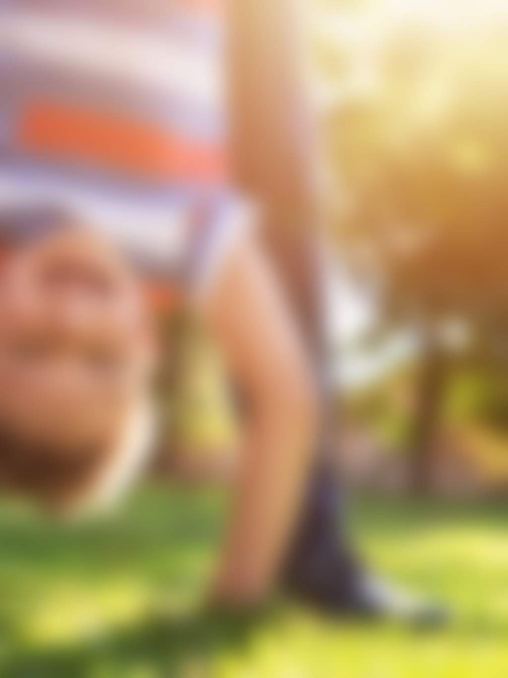 Kid doing handstand d