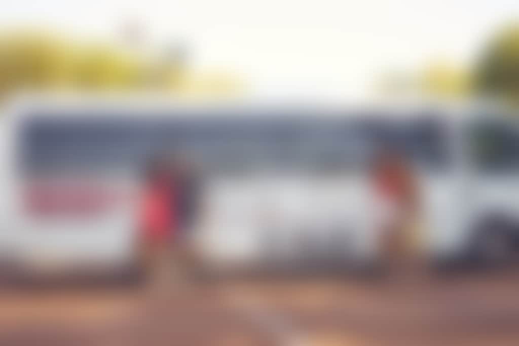 D Vine Tours bus and passengers