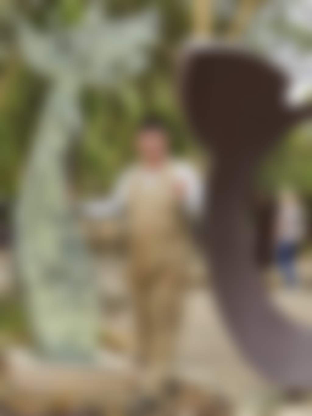 Gomboc Gallery Ron Gomboc and visitor