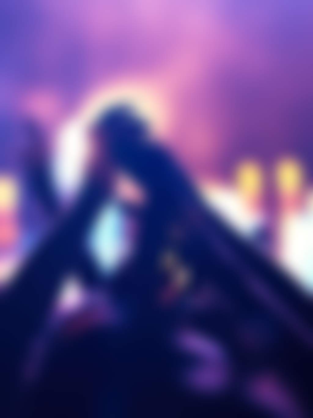 Live music crowd raised hands