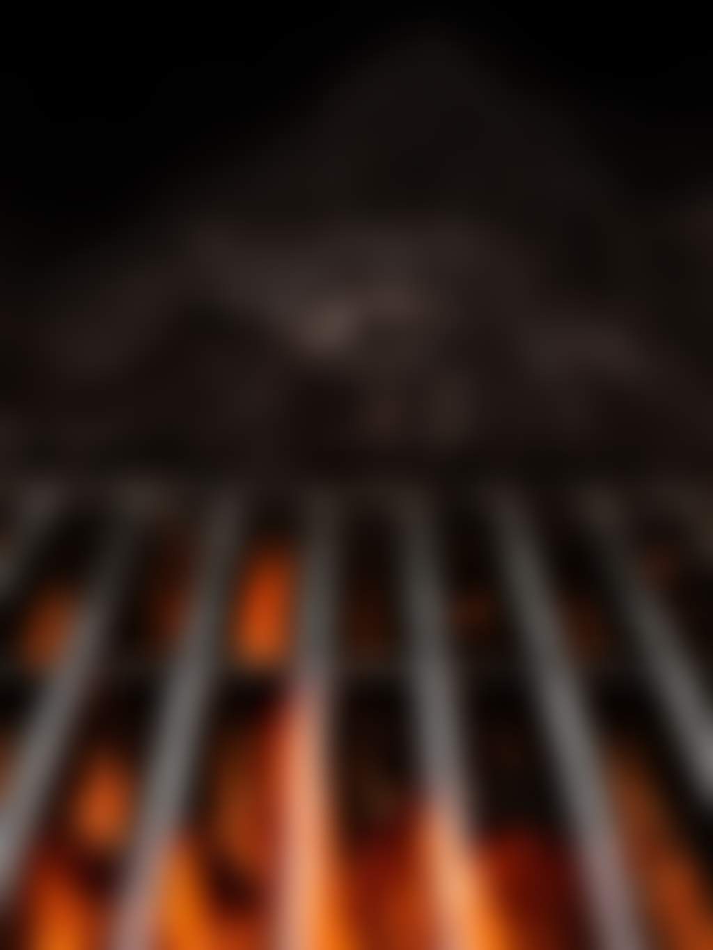 BBQ grill flames and smoke