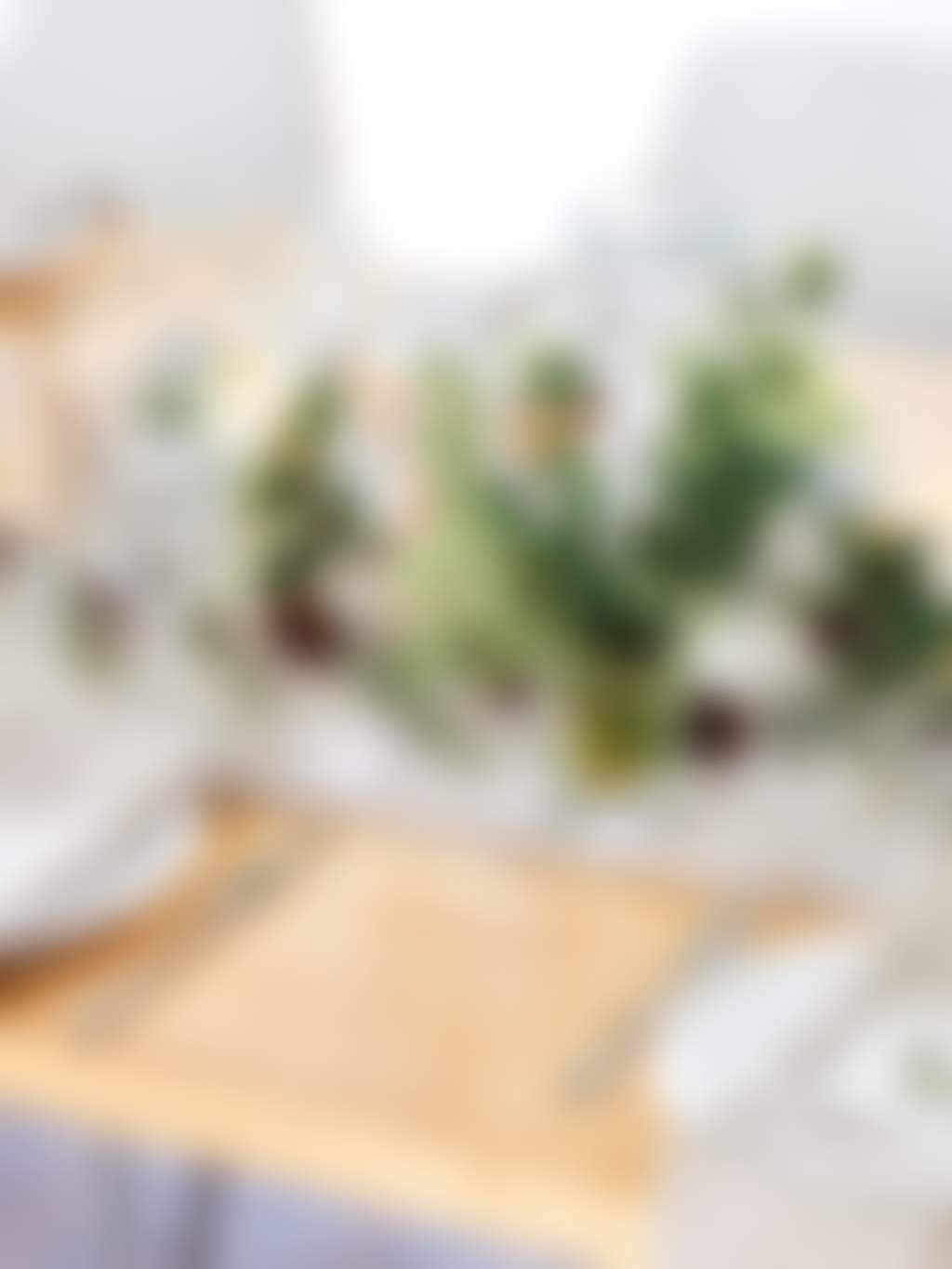 Christmas table linen green