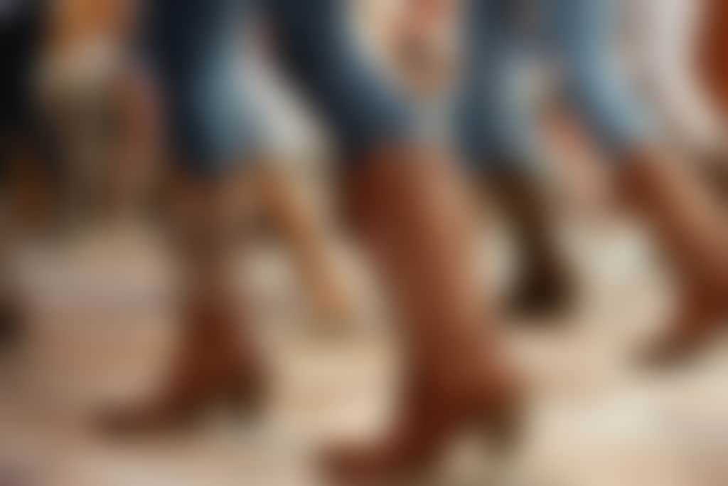 Line Dancing boot scooters feet