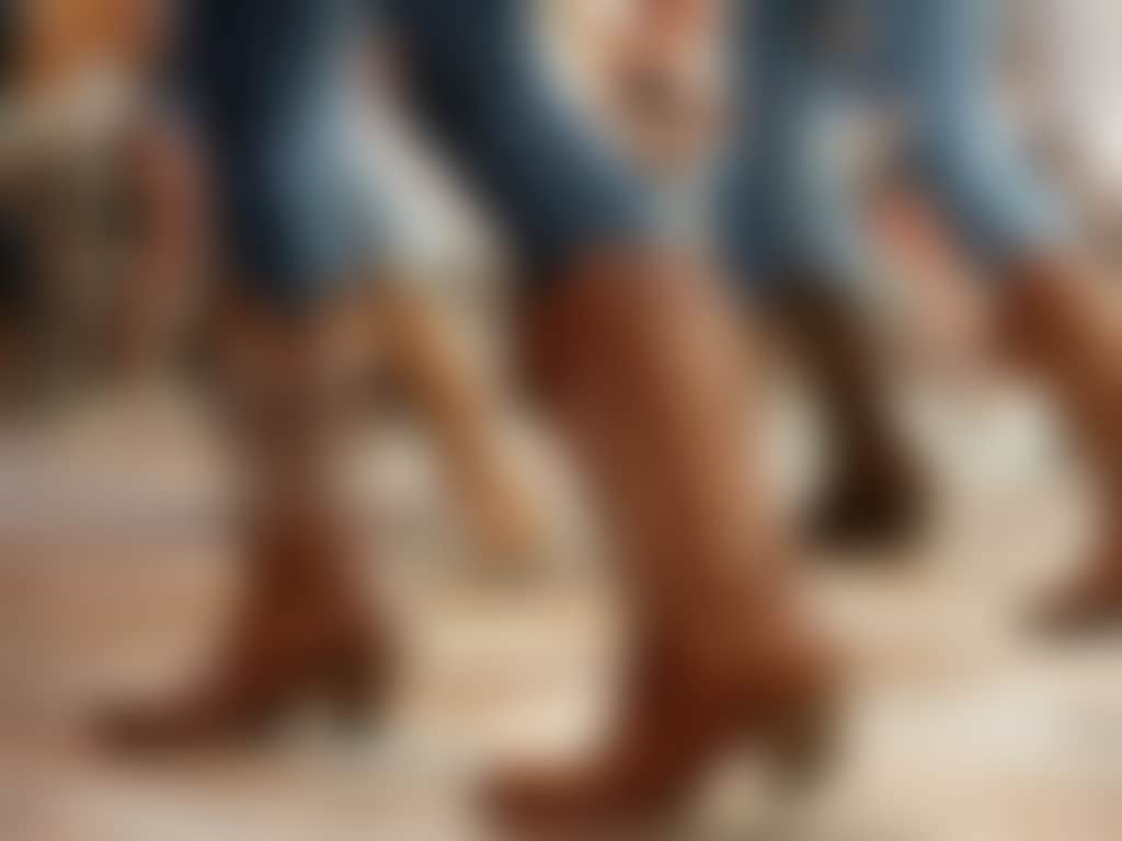 Line Dancing boot scooters feet