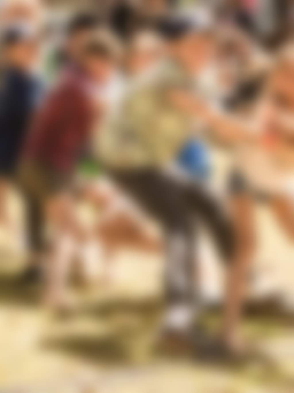 Kids compete in tug of war