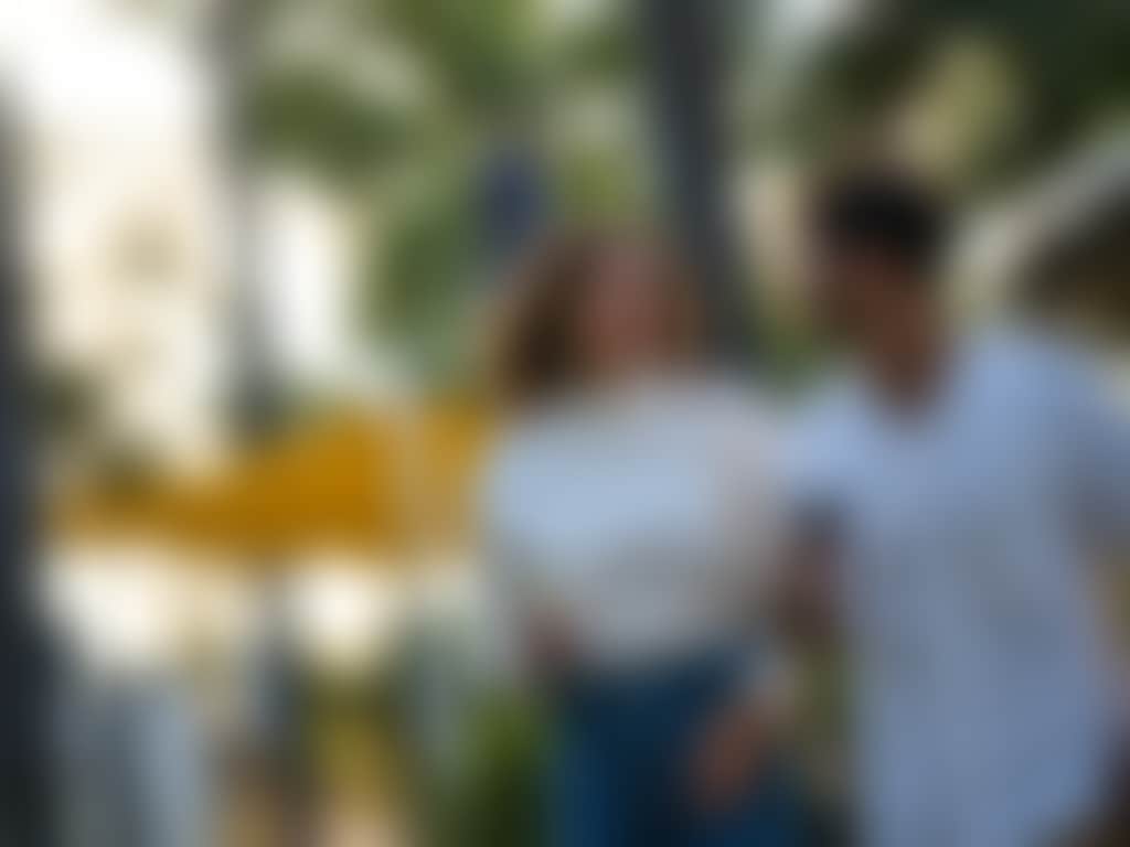 Gerrys Deli couple strolling the grounds