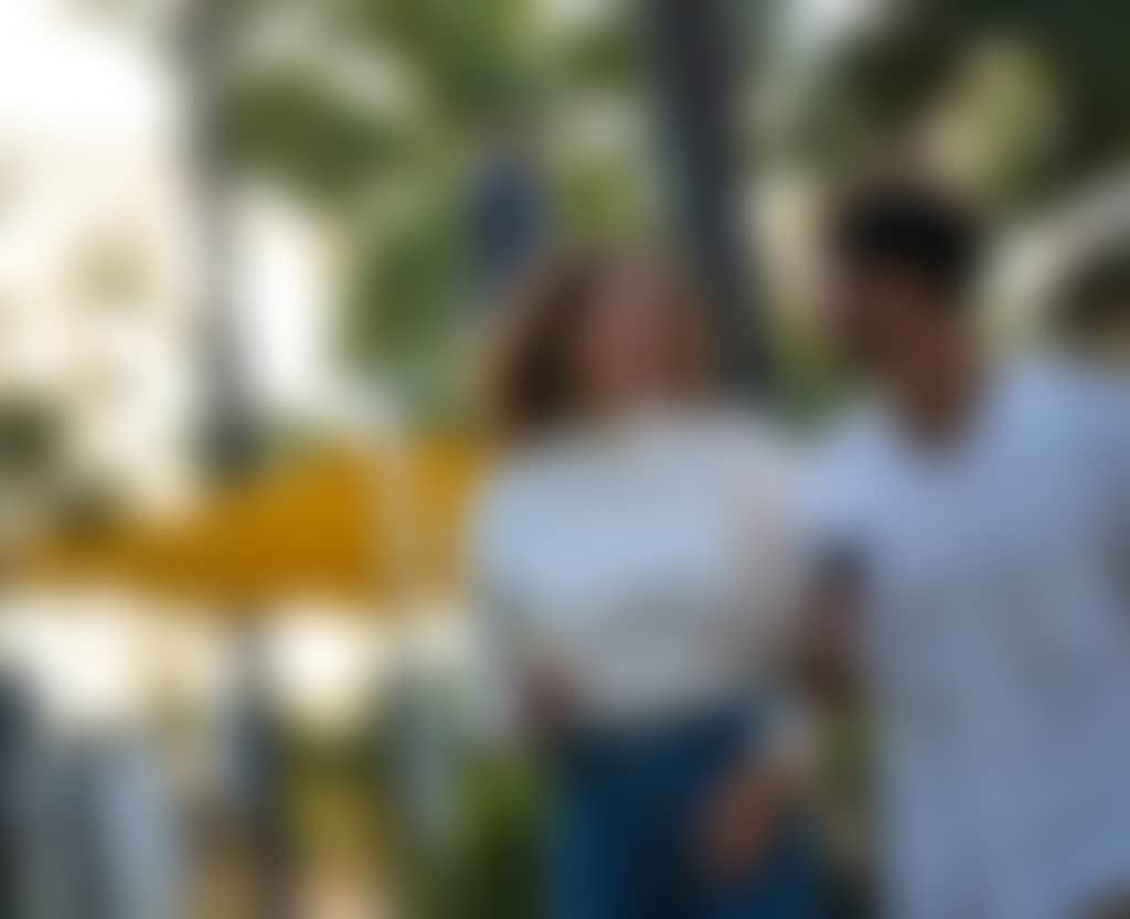 Gerrys Deli couple strolling the grounds