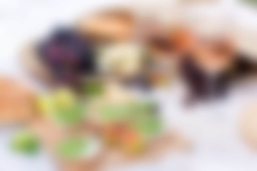 Picnic blanket food and wine