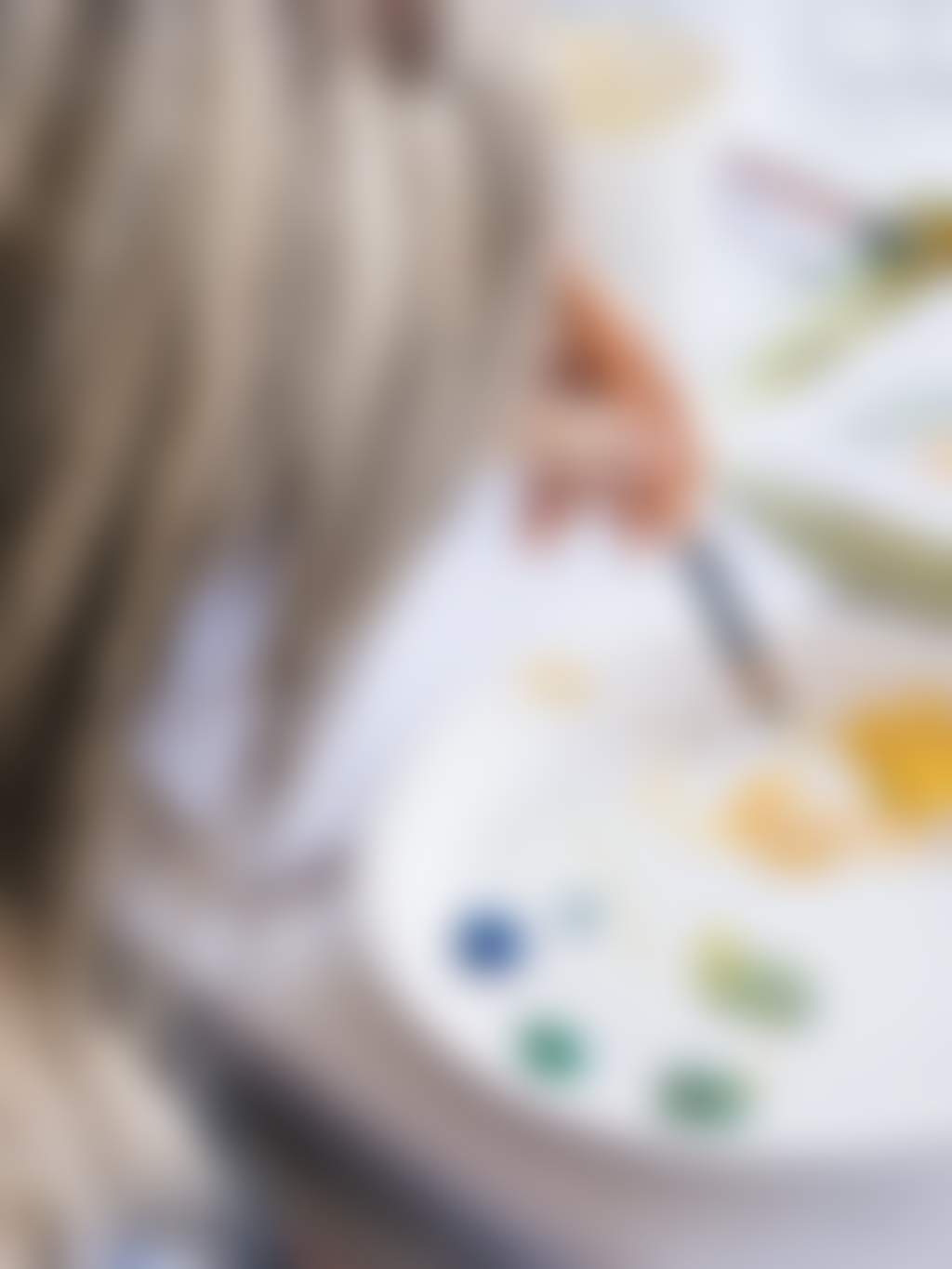 Art class adult paint palette